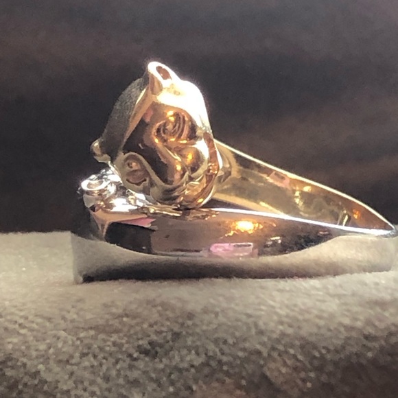 14k double panther ring - Picture 6 of 15